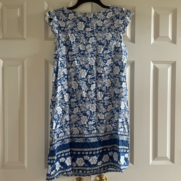 SHEIN Emery Rose Women’s Summer Notched V-Neck Short Sleeve Dress Size Medium - Picture 6 of 7